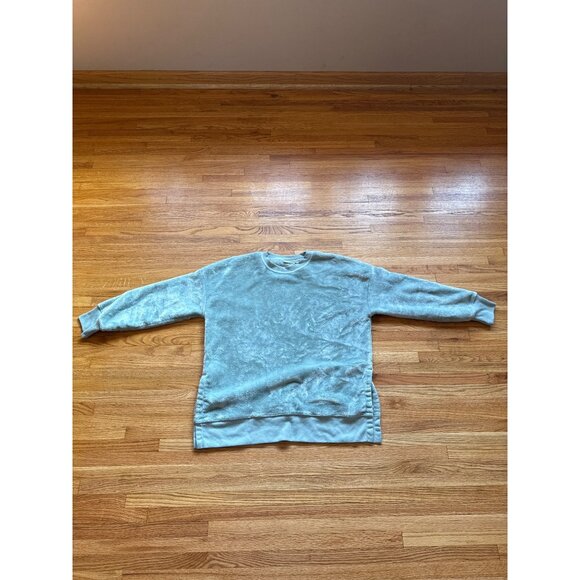 So Plush Mint Green Crewneck Sweatshirt M Size Long Sleeve Pullover - Picture 1 of 7